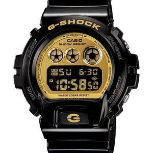 CASIO G-SHOCK DW-6900CB-1 black and gold watch
